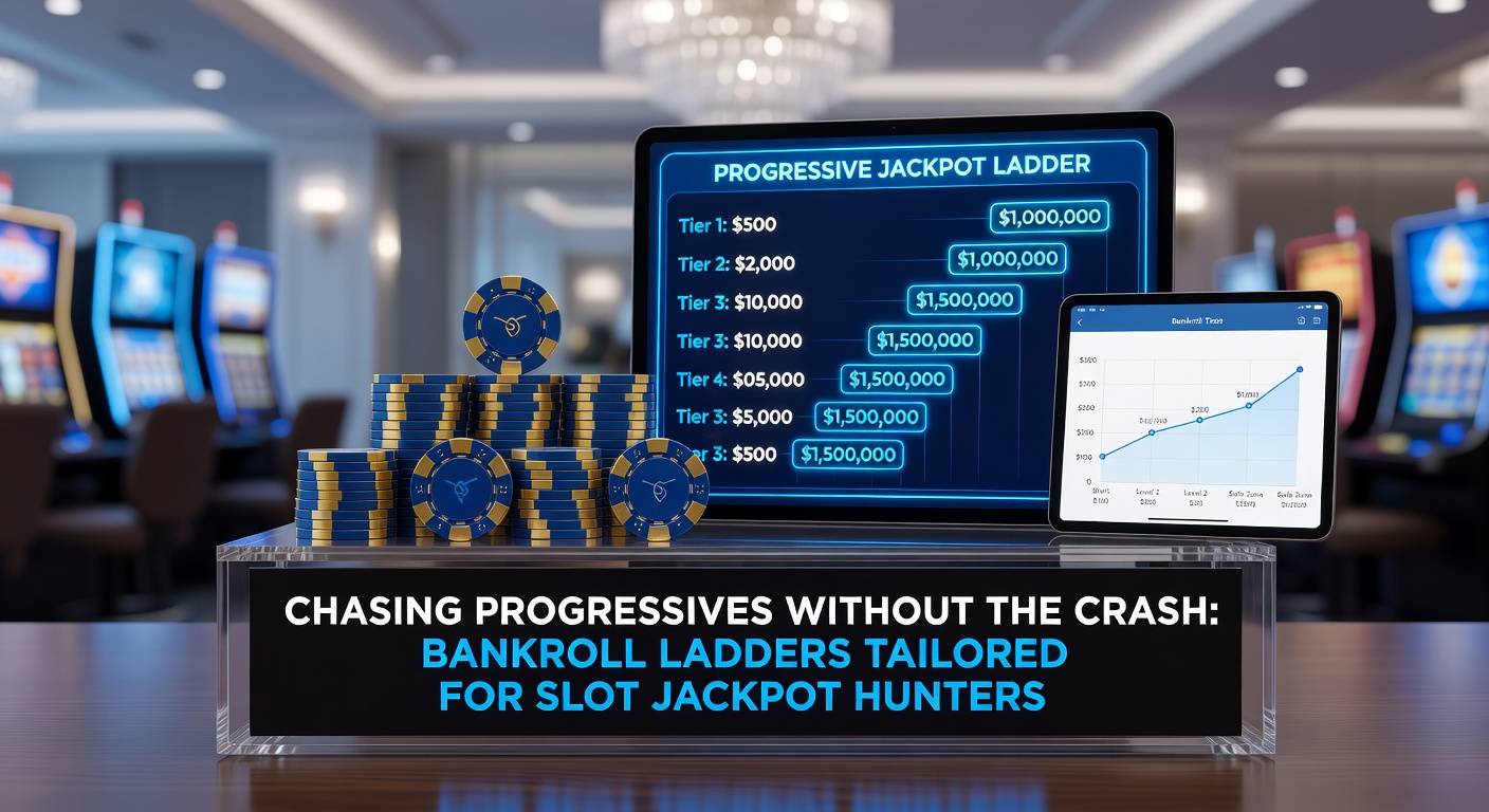 Vibrant slot machine screen displaying a climbing progressive jackpot meter amid flashing lights and coins cascading down
