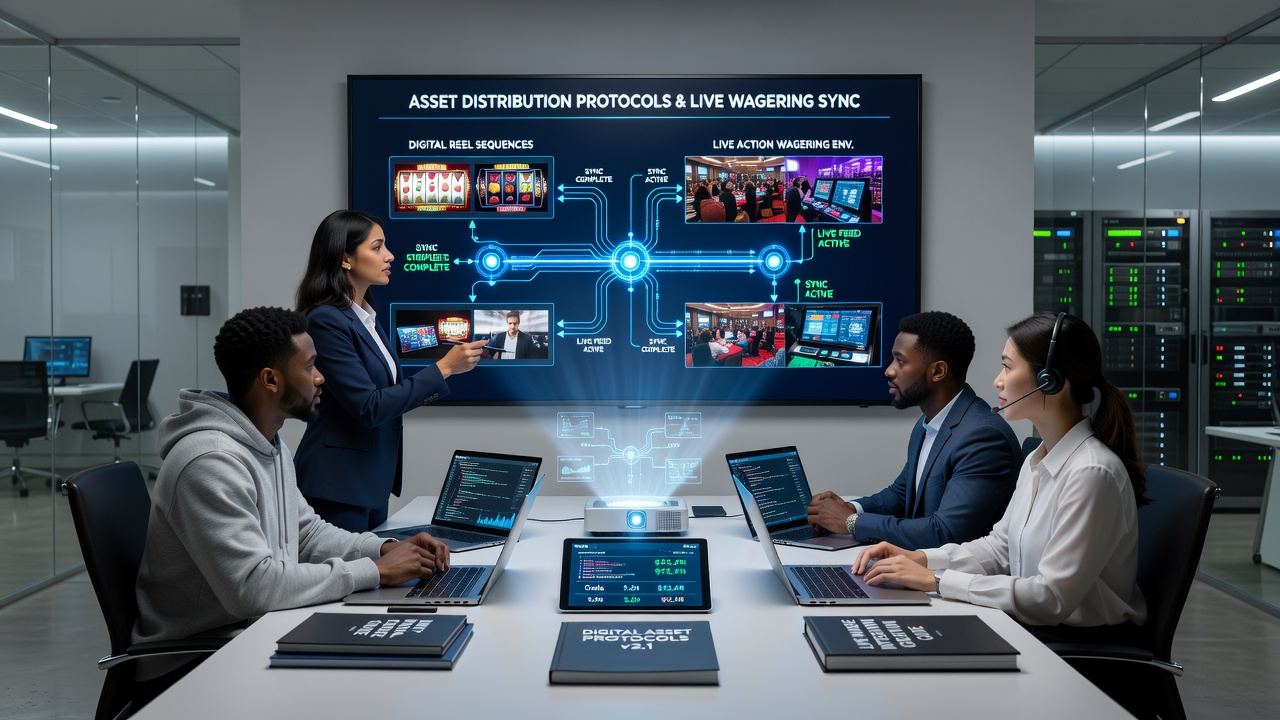 Live casino floor integrated with mobile asset tracking displays for real-time wagering coordination