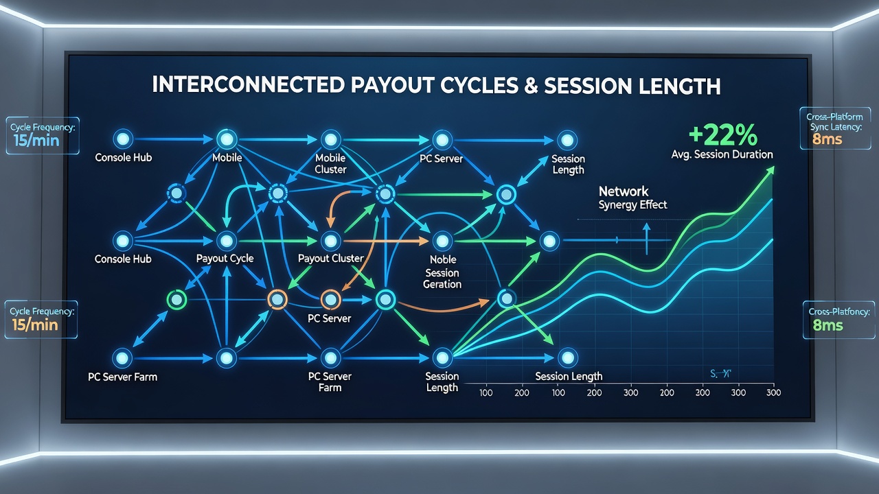 Data dashboards showing payout cycle synchronization across regional casino networks