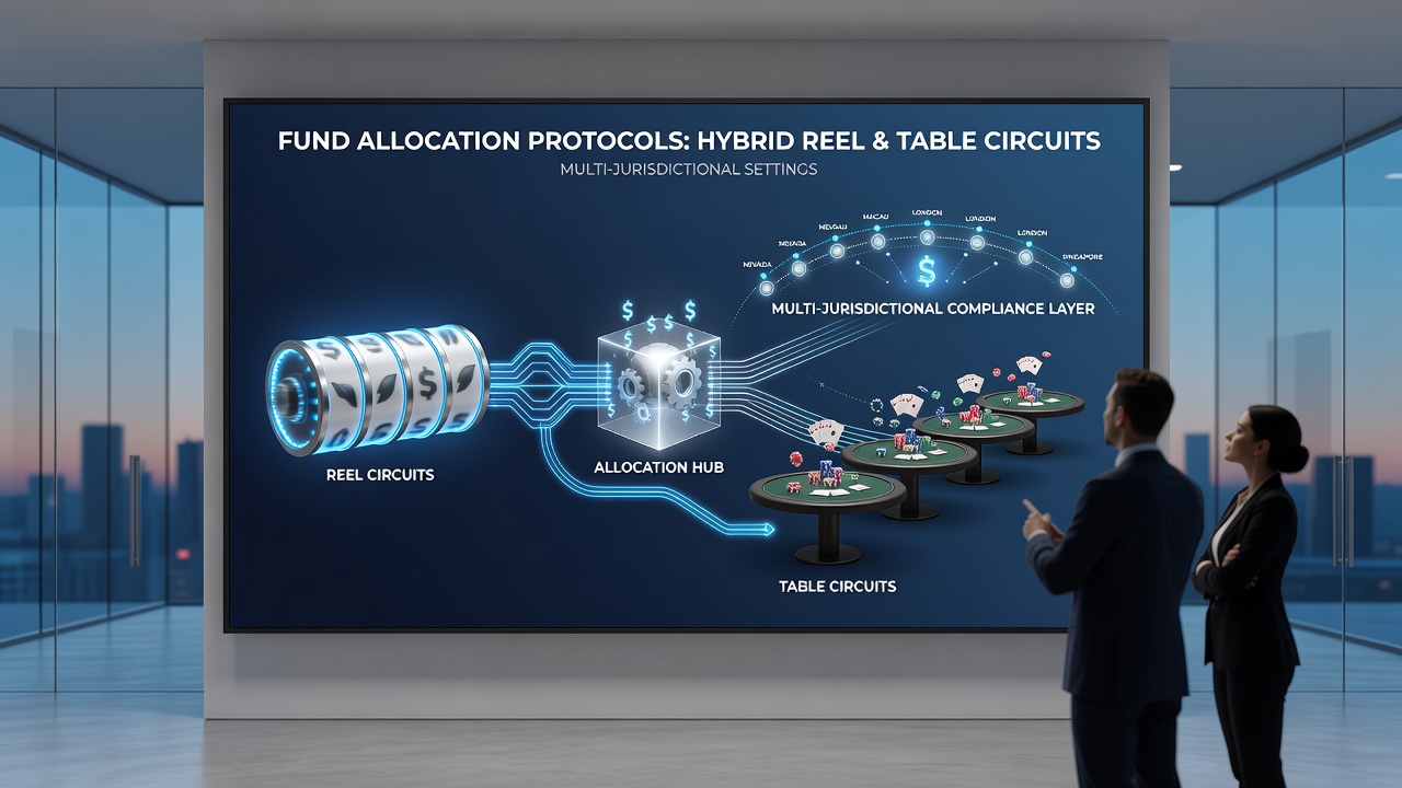 Detailed view of synchronization between reel and table fund allocation across jurisdictions